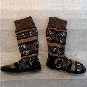 Muk Luks tall below the knee slippers